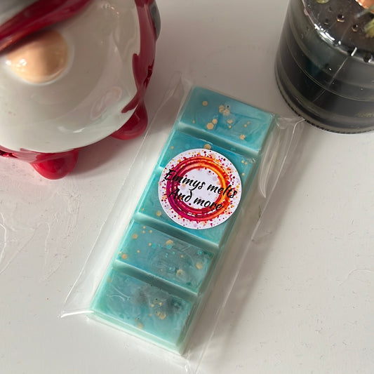 Frosted eucalyptus wax melt snap bar