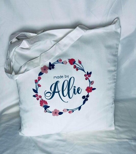 Personalised shopping tote bag