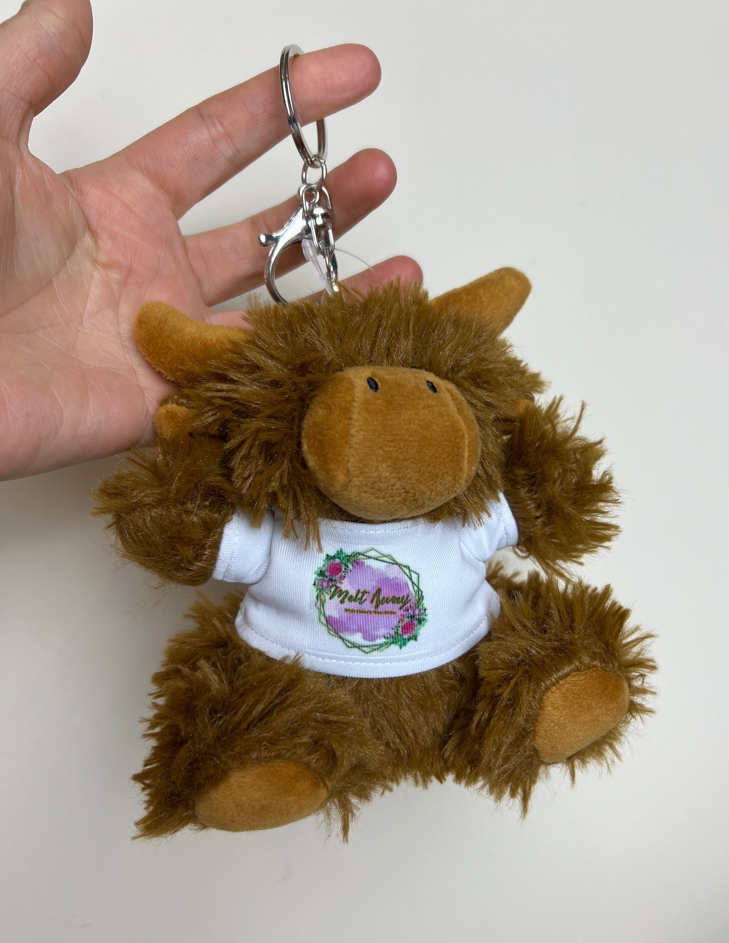 Highland cow keyring