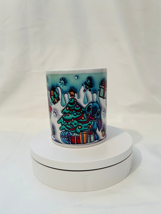 Blue alien 3d 11oz mug