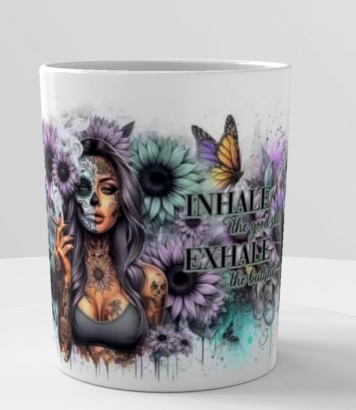 Inhale exhale 11oz ceramic mug