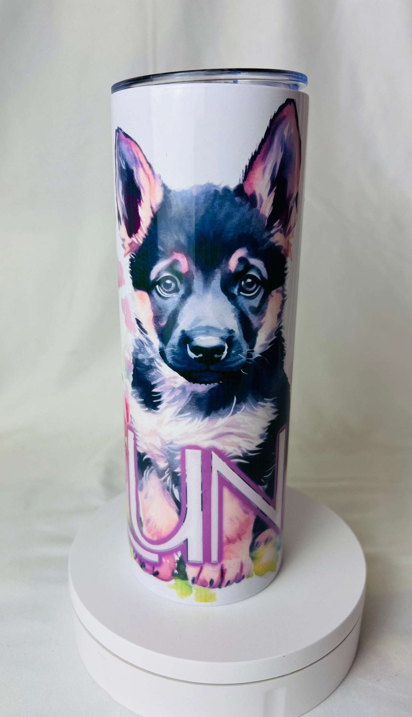 20oz Dog breed floral watercolour tumbler