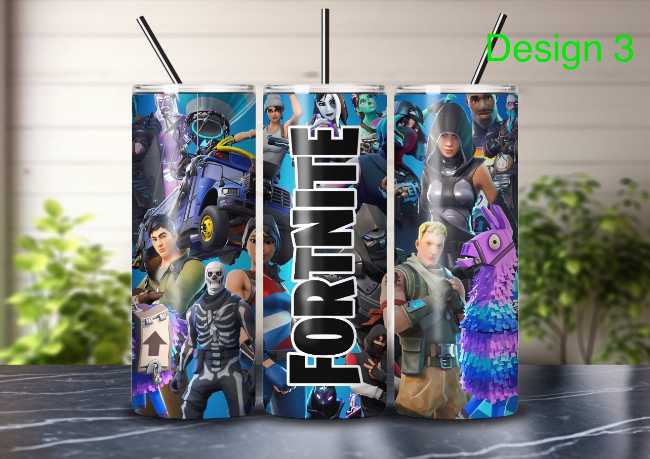 Gaming fan 20oz tumbler ( 3 designs to choose from)