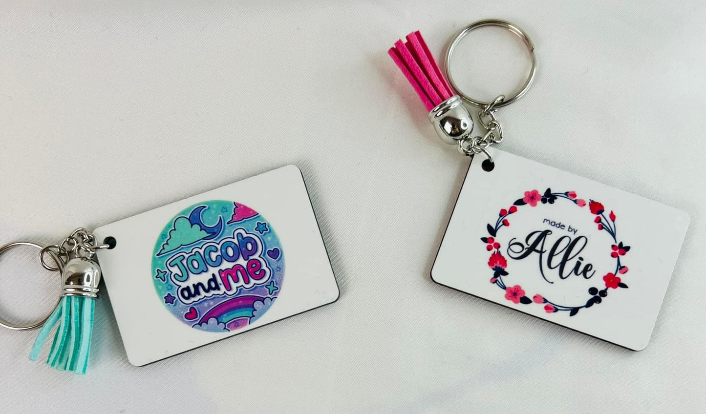 Customised keyrings  (wholesale pack of 20)