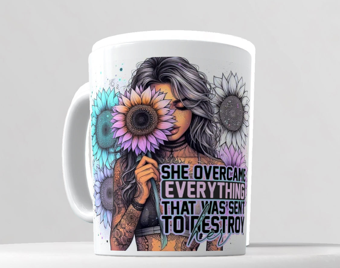 She over came everything 11oz ceramic mug
