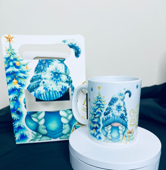 Blue gonk Christmas 11oz mug ( please read description)