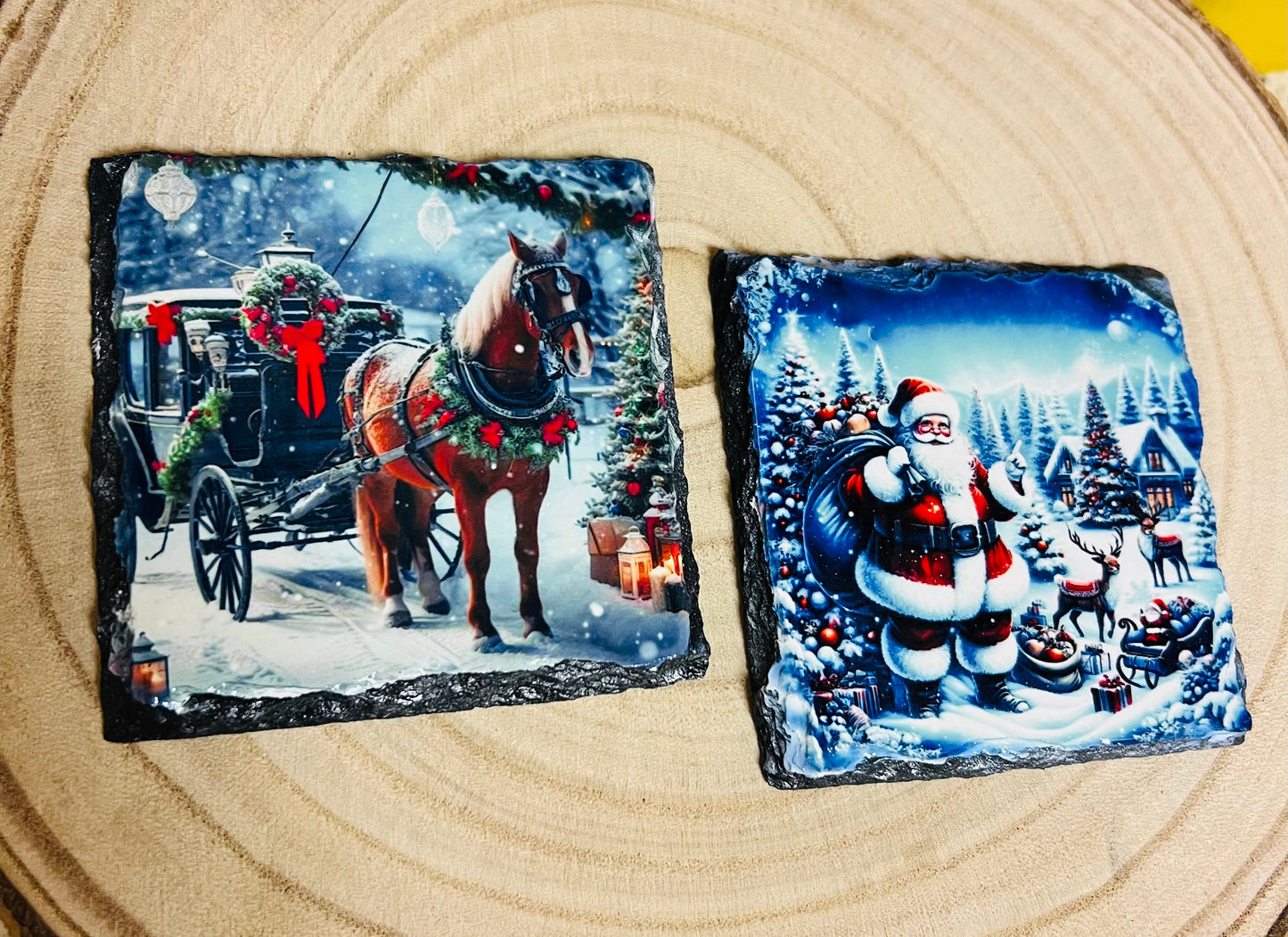 Christmas slate coaster ( please read description)