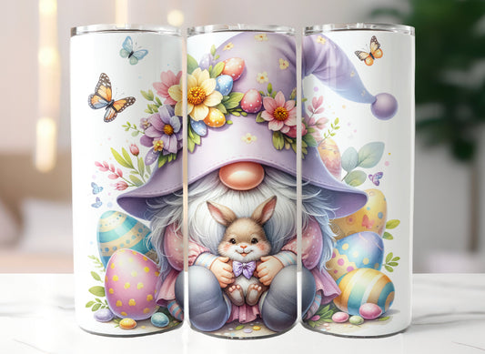 20oz Easter gonk with lilac hat tumbler