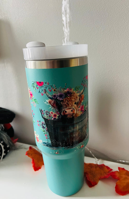 40oz highland cow tumbler