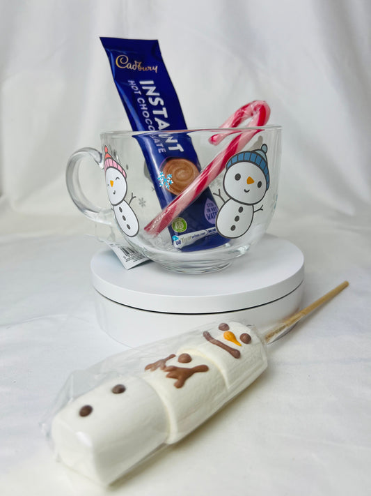 Snowman large cappuccino mug