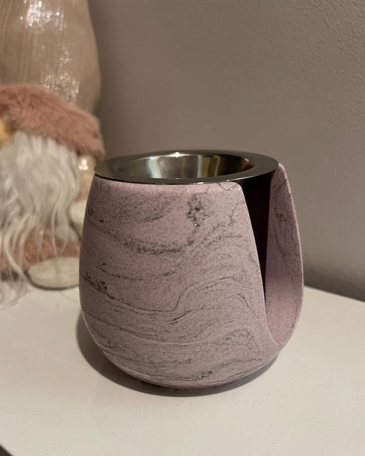 Purple with a metallic swirl wax/oil warmer