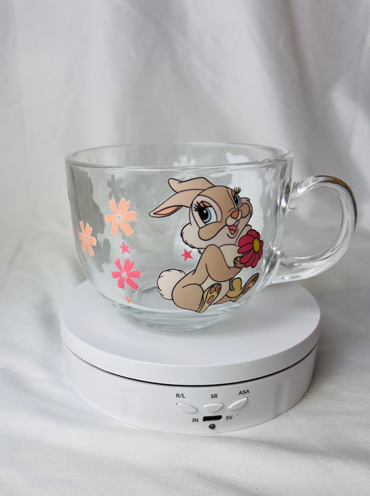 Bunny large cappuccino glass mug