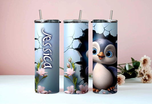 20oz cute 3D penguin tumbler