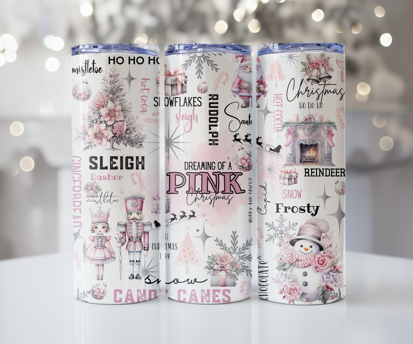 Dreaming of a pink Christmas 20oz tumbler