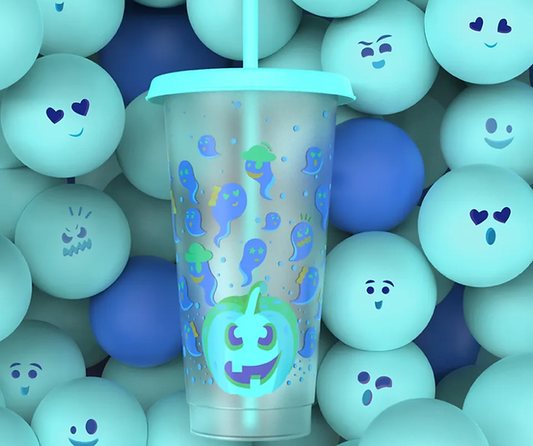 24oz colour changing halloween cup (blue)