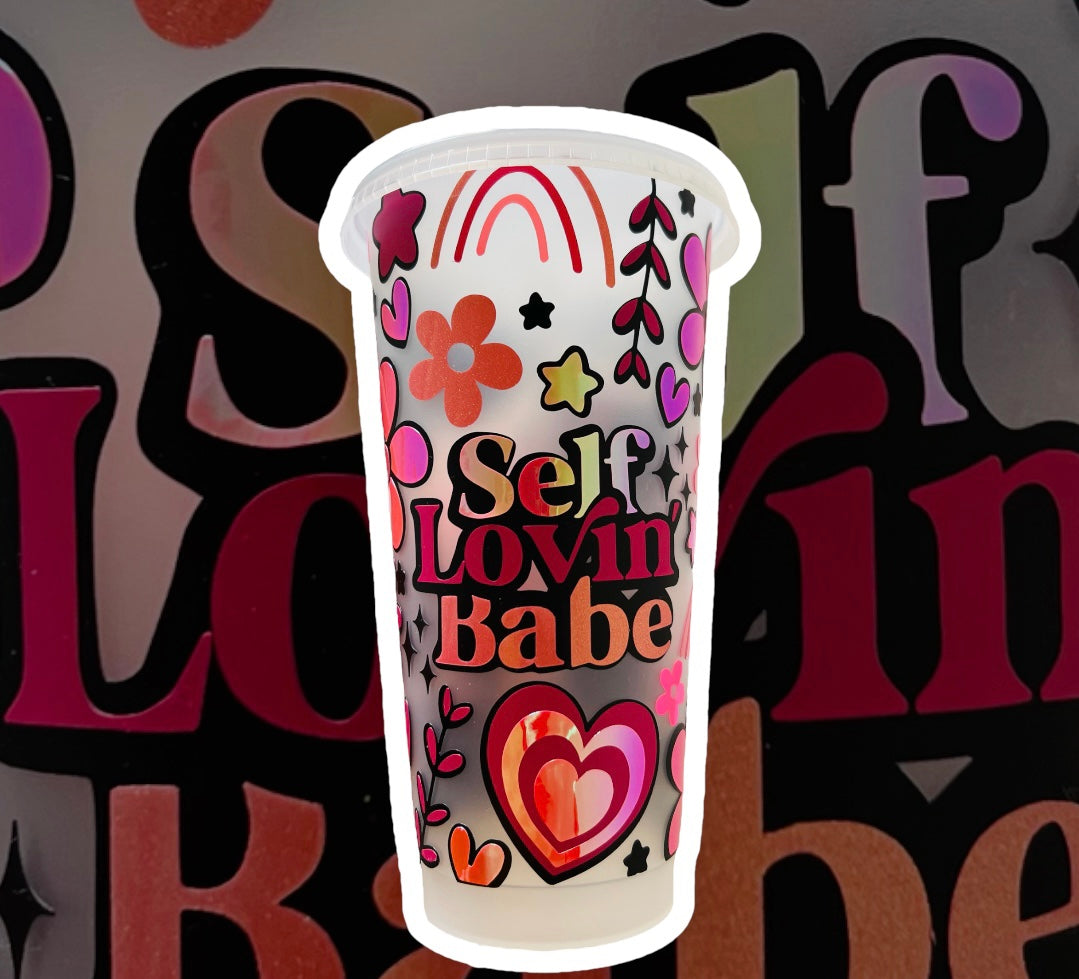 Self lovin babe 24oz cold cup