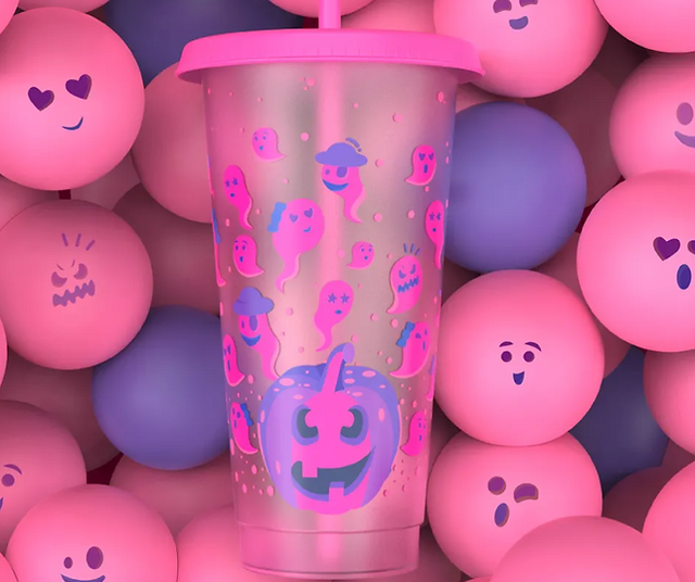 24oz Halloween colour changing cup (pink)