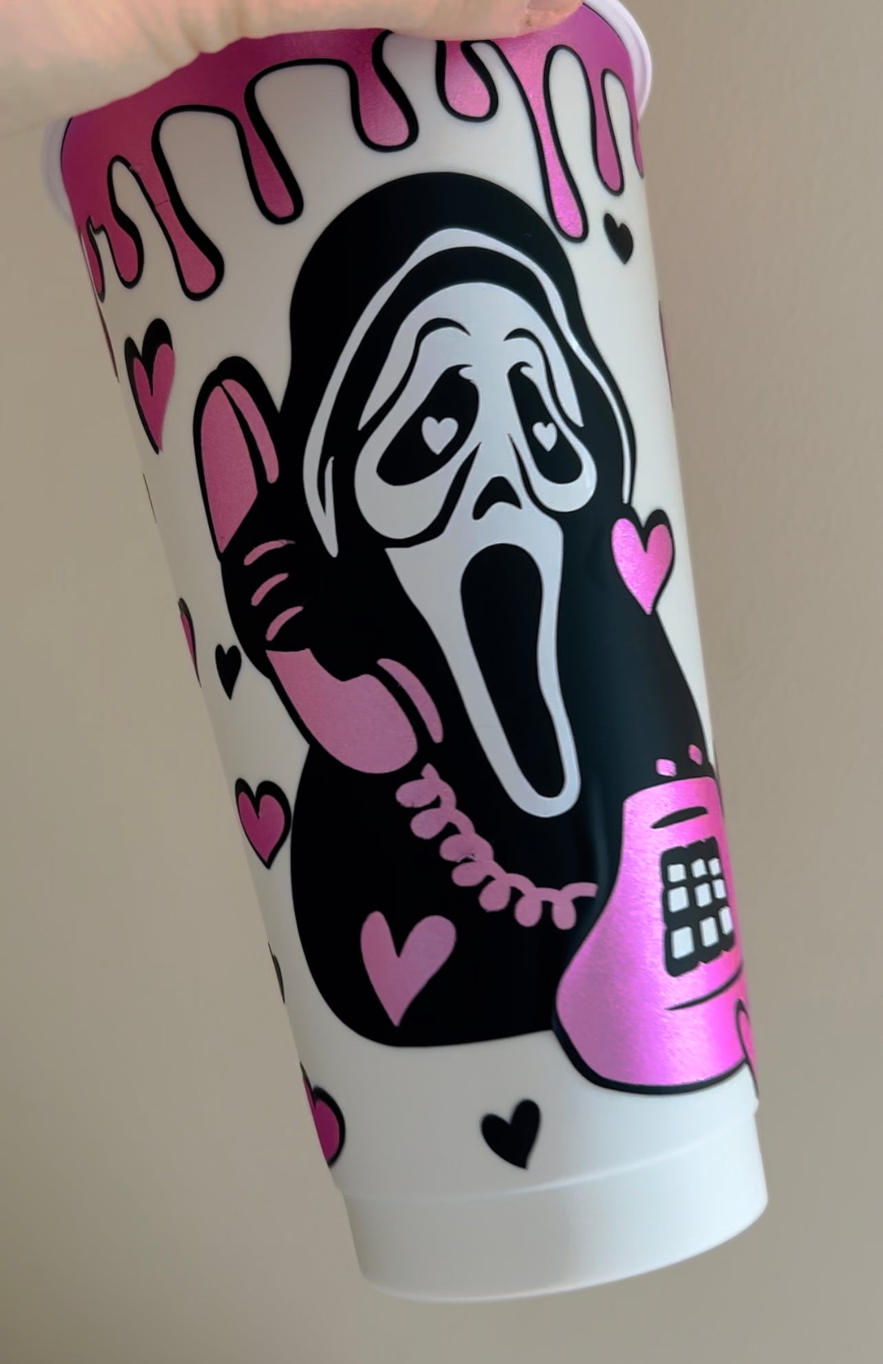 Ghost face 24oz cold cup
